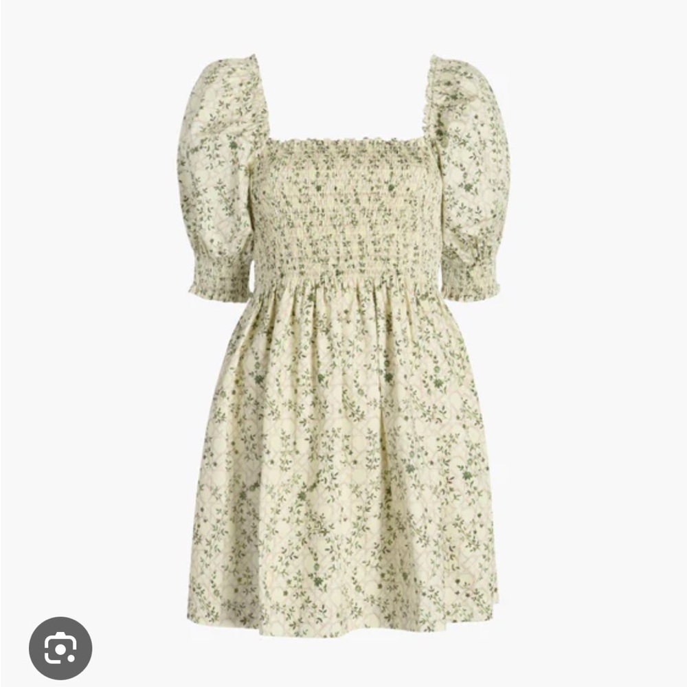 Hill House Yellow and Green Patterned Nap Dress